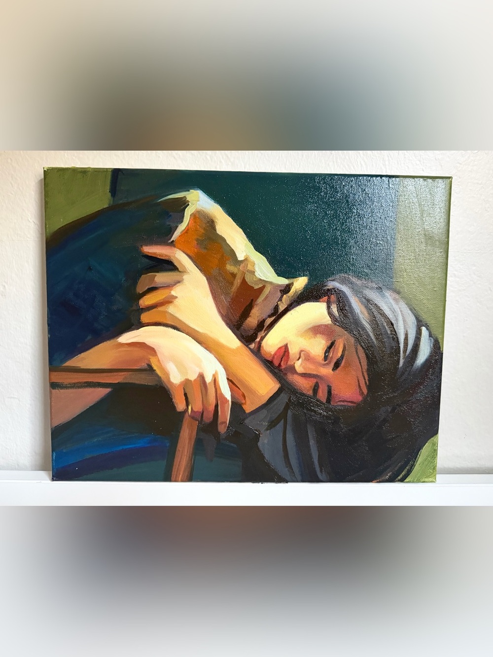 “Safe Harbor ”, original oil painting on canvas, 11 × 14 inches